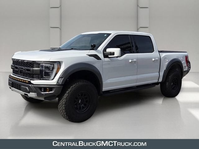 2023 Ford F-150 Raptor in Oxford White White — front three-quarter view