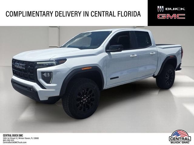 2026 GMC Canyon Elevation in Summit White — front three-quarter view