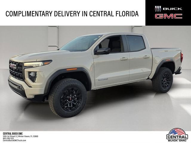 2026 GMC Canyon Elevation in Coastal Dune — front three-quarter view