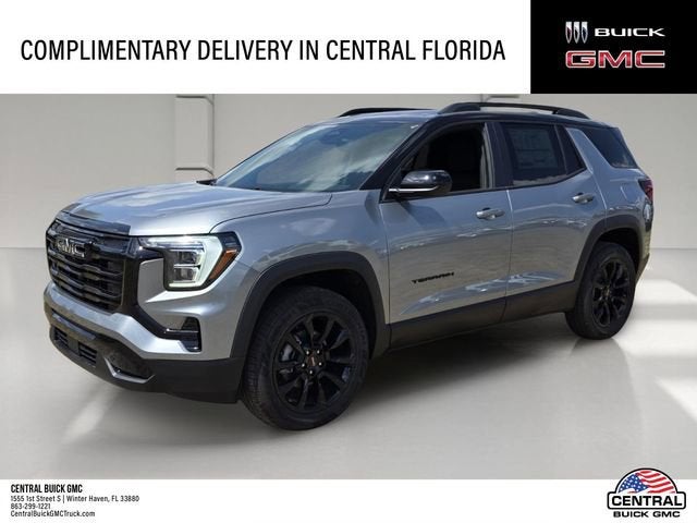 2026 GMC Terrain Elevation in Sterling Metallic — front three-quarter view