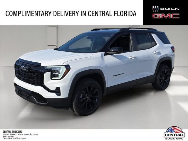 2026 GMC Terrain Elevation in Summit White — front three-quarter view