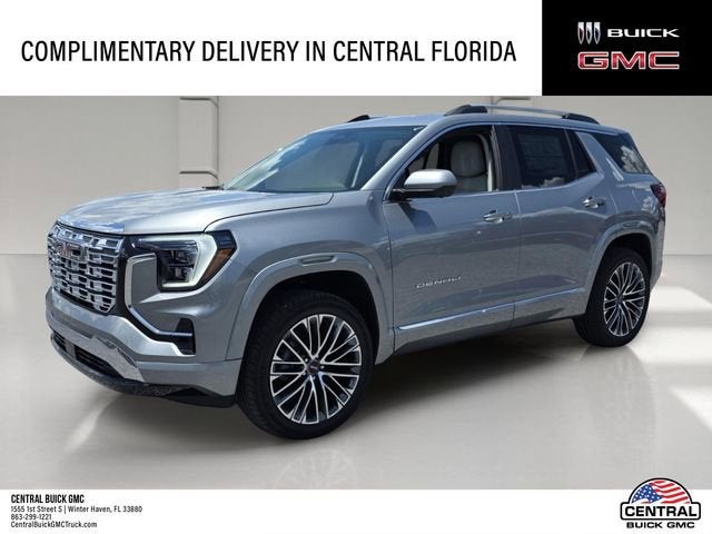 2026 GMC Terrain Denali in Sterling Metallic — front three-quarter view