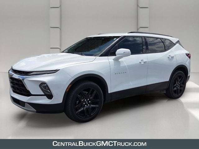 2023 Chevrolet Blazer 3LT in Summit White — front three-quarter view
