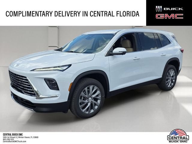 2026 Buick Enclave Preferred in Iridescent White Tricoat — front three-quarter view