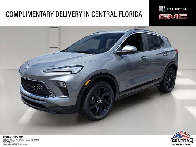 2026 Buick Encore GX Sport Touring in Moonstone Gray Metallic — front three-quarter view