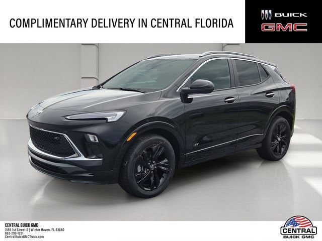 2026 Buick Encore GX Sport Touring in Ebony Twilight Metallic — front three-quarter view