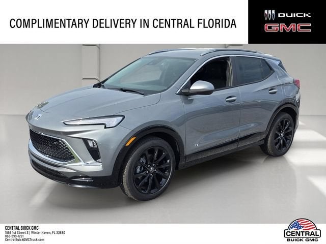 2026 Buick Encore GX Sport Touring in Moonstone Gray Metallic — front three-quarter view