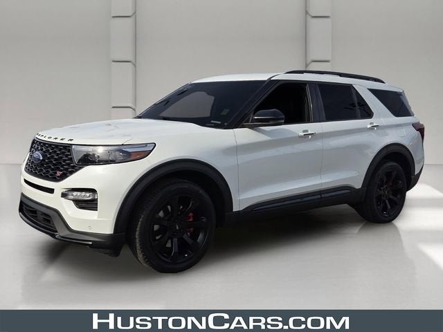 2023 Ford Explorer ST in White — front three-quarter view