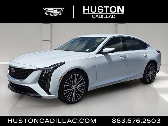 2026 Cadillac CT5 Premium Luxury in Vibrant White Tricoat — front three-quarter view