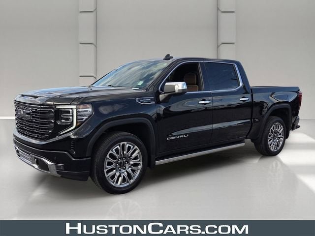 2025 GMC Sierra 1500 Denali Ultimate in Onyx Black — front three-quarter view