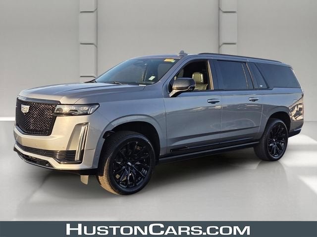 2023 Cadillac Escalade ESV Sport Platinum in Argent Silver Metallic — front three-quarter view