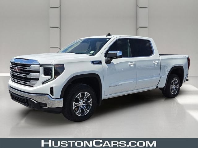 2026 GMC Sierra 1500 SLE in Summit White — front three-quarter view