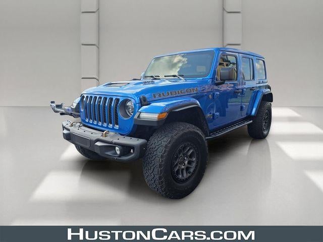 2022 Jeep Wrangler Unlimited Rubicon 392 4x4 in Hydro Blue Pearl Coat — front three-quarter view